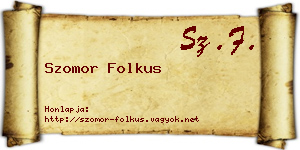 Szomor Folkus névjegykártya